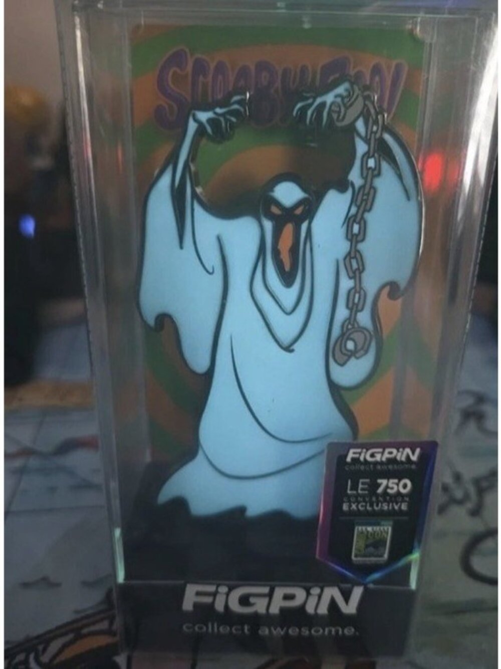 Figpin Scooby Doo Green Ghost Glow in Dark LE 750 Collector Pin SDCC #1570 New